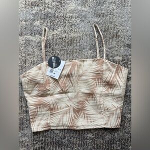 Forever 21 Tan Palm Print Set